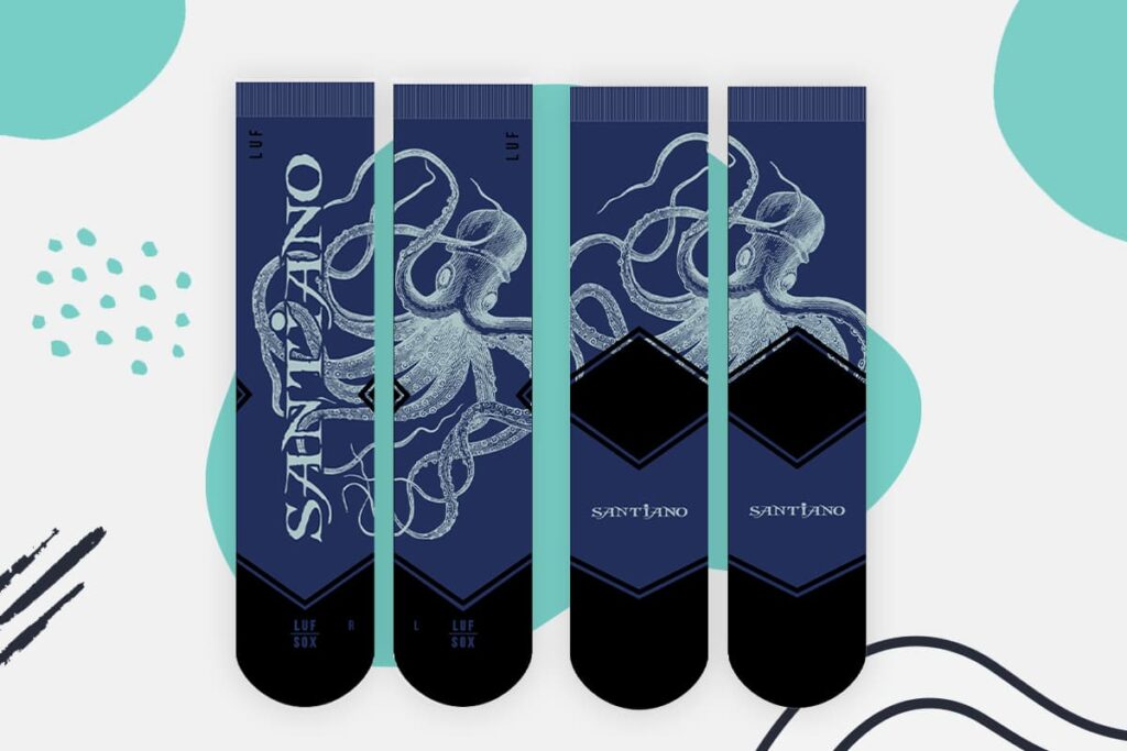 Kundenreferenz Custom Socken Santiago